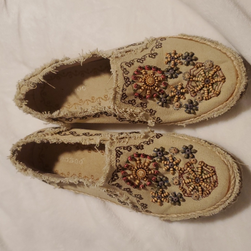 Canvas Embellished Espradille Shoe